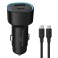 CAR USB CHARGER  PT-1230 USB-C &amp; USB-A 48W &amp; ΚΑΛΩΔΙΟ BLACK